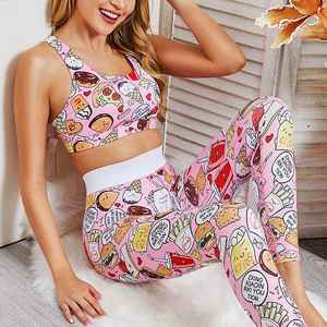 Premiume Quality Wholesale Custom Logo Eco Friendly <b>Yoga</b> Clothing Printing Sublimation Women <b>Yoga</b> Set - Product Image 6