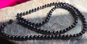 Cuentas de Moissanita Negra de 6.50 MM, 26 Pulgadas, Hechas a Mano, Corte AAA, Facetadas - Product Image 4