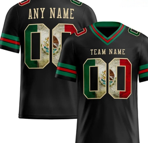 Uniforme de Fútbol Americano Personalizado Unisex, 180GSM, Poliéster, Impresión Digital, Parte Delantera Corta, para Jóvenes, Práctica, Partido, Rendimiento - Product Image 5
