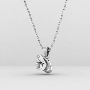 Pendentif breloque chrétienne en argent 925 plaqué rhodium/or avec motif miroir brisé et yeux pleurants – Cadeau - Product Image 3