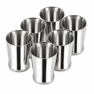 Gobelet à boisson en acier inoxydable de qualité supérieure, tasse à bière en métal, verre à mojito argenté, ensemble de verrerie et d'accessoires de bar pour la maison - Product Image 6