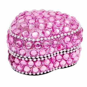High Quality <b>Heart</b> <b>Shape</b> Trinket <b>Box</b> Beaded & Mirror Work Orgnagizer Leightwight Beaded Trinket <b>Box</b> for Return Gift - Product Image 5