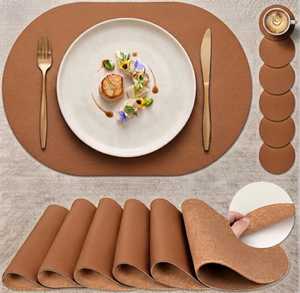 Mantel Individual de Cuero Genuino, Resistente a Olores, Plegable, de Lujo, para Mesa de Comedor, Multifuncional, Decoración del Hogar LPM-0124 - Product Image 6