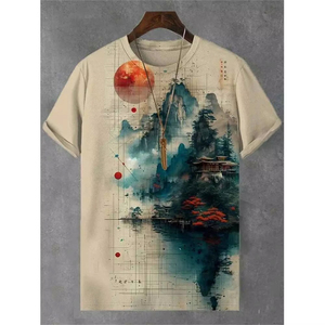 Camiseta de alta visibilidad 100% algodón para hombre, corte holgado, diseño único de fábrica, logotipo frontal, camiseta moderna y suave para hombre - Product Image 2