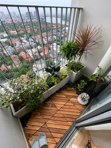 Baldosas de terraza entrelazadas DIY de 30 x 30 cm para patio interior, balcón, terraza, jardín, fáciles de instalar, impermeables, antideslizantes y certificadas. - Product Image 3