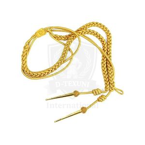 D-TEXUNI Nuevo Lanyard Personalizado Hecho a Mano con Trenzado Dorado y Puntas Metálicas para Defensa Personal - Product Image 4