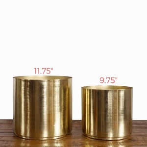 Maceta Grande Decorativa de Metal, Maceta de Hierro para Plantas de Interior y Exterior, para Sala de Estar, Balcón, Jardín - Product Image 1