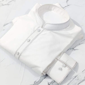 Chemise formelle en coton bleu pour homme, coupe classique, sans plis, pour l'Inde et le Pakistan, tenue décontractée - Product Image 3