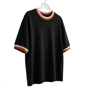 Camiseta de Hombre con Cuello Redondo y Manga Raglán Extra Grande, Color Personalizado, Ribete Frontal en Contraste, Tejido de Punto, Color Sólido, 100% Algodón, Corte Regular - Product Image 2