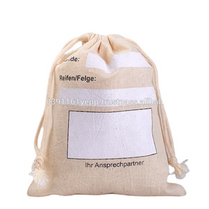 Bolsa con cordón personalizada con asa de algodón y logotipo serigrafiado para embalaje y promoción de regalos - Product Image 1