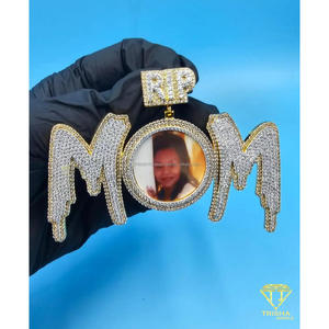 Custom Photo Name Pendant Iced Out Moissanite Diamond Hip Hop Necklace Gold Bling Memory <b>Locket</b> Jewelry Gift - Product Image 3