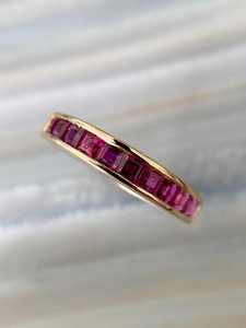 Pink Moissanite Eternity <b>Ring</b> Square Cut Band Gold Color Jewelry for Women <b>silver</b> <b>ring</b> foe women fashion <b>ring</b> <b>925</b> <b>silver</b> <b>ring</b> - Product Image 1