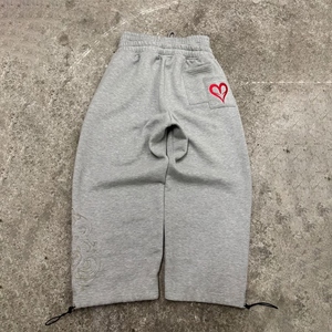 Nouveau pantalon de jogging à double taille avec motif brodé poker, pantalon ample unisexe pour hommes et femmes, style Goth Hip Hop Streetwear, pantalon de survêtement baggy - Product Image 5