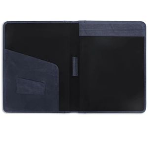 Heavy Duty Buffalo Leather <b>School</b> Presentation <b>Folder</b> with Binder Opaque Digital Printing Blue Made in Rajasthan - Product Image 2