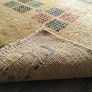 Tapis moderne beige en laine nouée à la main, motif floral classique, à poils plats, pour salon, décoration intérieure - Product Image 3