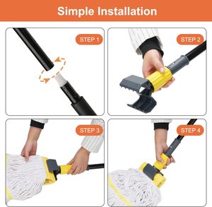 Factory Wholesale Heavy Duty Reusable Cotton <b>Mop</b> Head Refill Mini <b>Mop</b> Self-Wringing Durable Commercial Industrial Wet <b>Floor</b> High - Product Image 4