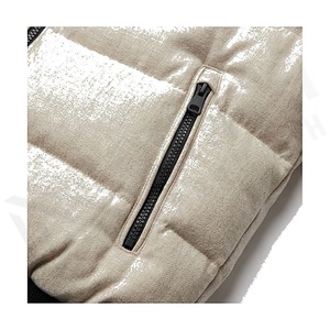 Hooded Quilted Waterproof <b>Bubble</b> Jacket Black Full Sleeve Winter Windproof Cotton Shell Knitted Fabric Polyester Filling Stand - Product Image 5