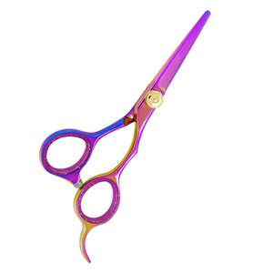 Professional <b>Barber</b> Hair Cutting Scissors Sharp <b>Blade</b> Tip Multi Color Gold Screw Stainless Steel Salon Use - Product Image 5