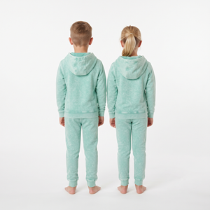 Conjunto de Sudadera con Capucha y Pantalones Jogger para Niños, Estilo Acid Wash, con Cierre de Media Cremallera, Personalizado, de Algodón, Unisex, Corte Regular - Product Image 2