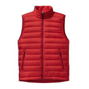 2025 Latest Design Solid Red Color Puffer <b>Jacket</b> For Men High Quality Breathable Fabric Fabric Stand Collar Vest Men's <b>Jackets</b> - Product Image 1