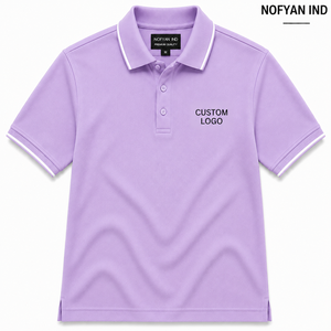 ผู้ผลิตเสื้อโปโลผ้าฝ้ายสีพื้นแบบสวมใส่สบายสำหรับทุกเพศทุกวัย คุณภาพระดับพรีเมียม แบบสั่งทำพิเศษ แขนสั้น ระบายอากาศได้ดี ผลิตจากผ้าถักแบบ Pique - Product Image 1
