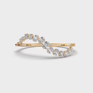 Sparkling Moissanite Diamond <b>Bracelet</b> High Quality 18K Yellow Gold Non-Fade Hip Hop Jewelry for Men and Women - Product Image 1