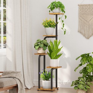Teak <b>Wood</b> <b>Rustic</b> Crate Planter - Vintage Farmhouse Style - Wholesale - Product Image 2
