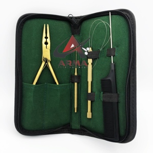 Kit d'extension capillaire Plasma Gold Fusion avec pince à 2 trous, peigne à boucle, outils de type Hock, marque privée, acier inoxydable ARMA INTERNATIONAL - Product Image 1