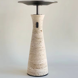 Lampe de table en marbre sans fil rechargeable LED lumière chaude marbre naturel alliage d'aluminium éclairage décoratif moderne - Product Image 1