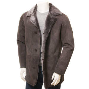 Veste en cuir pour homme sur mesure à manches longues avec fermeture éclair, col montant, coupe-vent et imperméable, style urbain pour l'hiver - Product Image 3