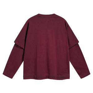 Camiseta de Manga Larga para Hombre, Doble Capa, Tejido de 320 g/m², Mezcla de Algodón, Transpirable, Secado Rápido, Logotipo Personalizado, Estilo Urbano - Product Image 2
