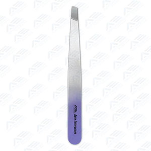 Custom Logo Makeup <b>Tool</b> <b>with</b> Private Label Applicator Wholesale High-Quality Slanted Tip Eyelash and Eyebrow Tweezers - Product Image 3