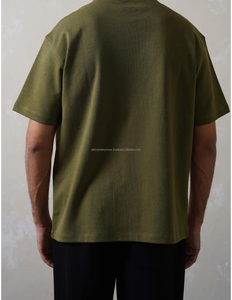 เสื้อยืดคอกลมทรงหลวม แขนเสื้อแบบดรอปโชว์เดอร์ ผ้าฝ้าย 100% สวมใส่สบาย ทรงโอเวอร์ไซส์ คอริบ  แบบเรียบง่าย เป็นมิตรต่อสิ่งแวดล้อม - Product Image 5