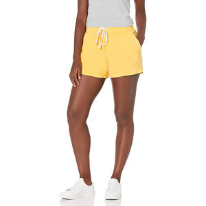 Shorts de survêtement en molleton de coton respirant et durable pour femmes, 360g, broderie personnalisée, logo sur mesure, fermeture à cordon en molleton bouclette, vente en gros - Product Image 1