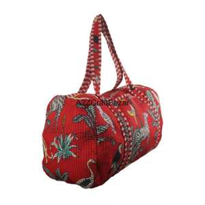 Bolsa de Lona Grande Acolchada Hecha a Mano 100% Algodón, Estilo Vintage, de Lujo, Deportiva, Ecológica, de Color Sólido, con Doble Asa, A2ZCraftBazar - Product Image 4