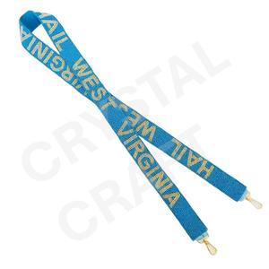 GEAUX TIGERS Webbing <b>Strap</b> Fashionable Purple Gold Text Design Bag Accessory - Product Image 5