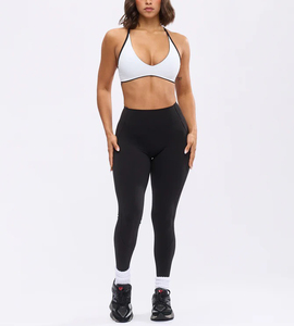 Sujetador deportivo reversible para mujer, talla grande, espalda cruzada, top corto sencillo para yoga, fitness, gimnasio, ropa deportiva con logo personalizado frontal - Product Image 3