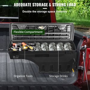 Cassetta Portaoggetti per Cassone del Camion 6.6 Gal/20 L, Impermeabile in ABS, Cassetta Portautensili con Coperchio Bloccabile e Lucchetto a Combinazione, Compatibile OEM per Dodge - Product Image 5
