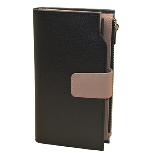 Cartera Corta de Cuero Genuino para Mujer, Cierre de Cremallera/Correa, Protección RFID, Poliéster, Diseño Minimalista Multifuncional, Uso Diario - Product Image 1