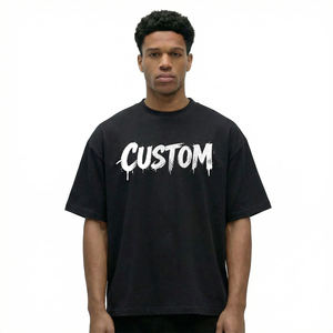 เสื้อยืดโอเวอร์ไซส์แขนสั้นพิมพ์ลายซิลค์สกรีน น้ำหนัก 260 กรัม ผ้าฝ้าย 100% ทรงหลวมไหล่ตก ป้องกันรอยยับ ระบายอากาศได้ดี สำหรับผู้ชาย - Product Image 6