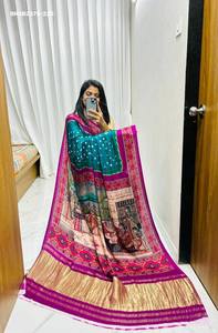 Sari en modal de qualité supérieure avec imprimé Bandhani - Imprimé à motifs et pallu Gota Patti - Collection de blouses - Fournisseur mondial - Product Image 2