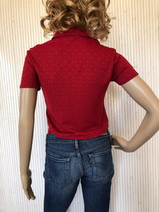 Polo court tendance pour femme, de haute qualité, personnalisé, à manches courtes, en tricot, couleur unie, coupe décontractée, style printemps-été - Product Image 6