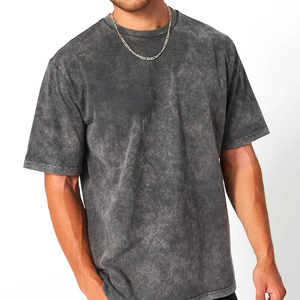 T-shirt Homme Lavé à l'Acide Anti-Plis de Haute Qualité Respirant Léger Entièrement Personnalisable à Prix Ajustable - Product Image 1