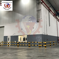 Protection contre la corrosion et durabilité de la barrière de sécurité en acier robuste pour une utilisation en usine en entrepôt protège contre l'impact du chariot élévateur
