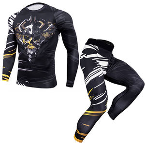 Conjunto de Rashguard Premium para MMA, BJJ, Grappling, Jiu Jitsu, Ropa de Lucha para Gimnasio, Protección Anti-UV UPF50, Ligero y de Secado Rápido - Product Image 6