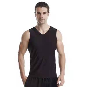 Débardeur de course personnalisé à séchage rapide, fin et respirant pour hommes, hauts de sport sans manches en maille perforée, vêtements de gym - Product Image 5