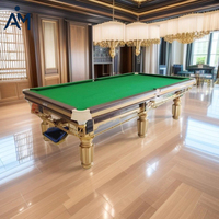 Table de billard 8 boules en bois massif et marbre personnalisée pour salles de billard commerciales et résidentielles
