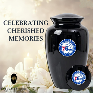 โกศบรรจุอัฐิสำหรับผู้ใหญ่ Philadelphia 76ers ทำจากอะลูมิเนียม ความจุ 220 คิวบิกอินช์ เป็นมิตรกับสิ่งแวดล้อม ฝาปิดแน่นหนา ทนทาน - Product Image 6