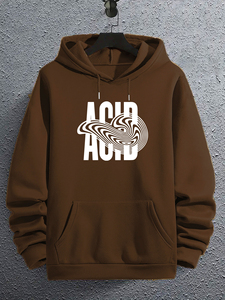 เสื้อฮู้ดวินเทจทรงโอเวอร์ไซส์ ผ้าหนานุ่ม สไตล์สตรีทแวร์ สำหรับผู้ชาย รับสกรีนโลโก้ ผ้าฝ้ายพรีเมียม ใส่สบาย - Product Image 1