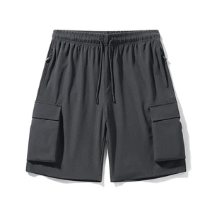 Shorts Cargo Décontractés d'Été pour Hommes, Taille Haute, Cordon de Serrage, en Coton Doux, Sergé, Polyester, Toile Écologique - Product Image 5